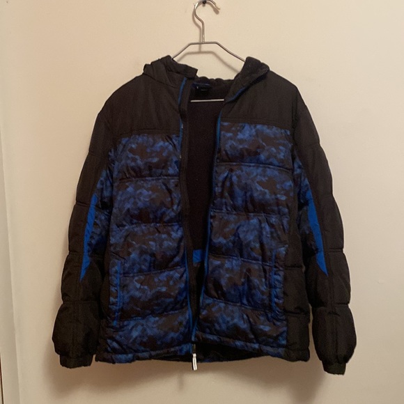 Blue/black puffer jacket for boys - Picture 8 of 11